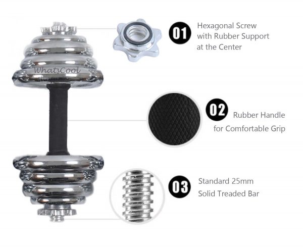 Chrome Dumbbell with Collar